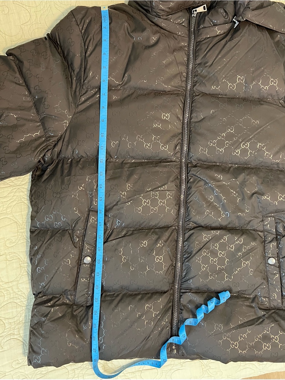 Gucci Dark Brown/Black Monogram Quilted Jacket - Picture 8 of 8